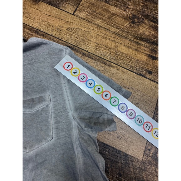 Rock & Republic Mens Gray Acid Wash Short Sleeve Polo Shirt Large RR141101 - Picture 5 of 8